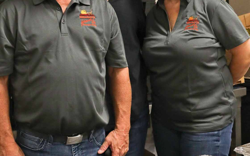 Jack Link’s sponsored the delcious banquet meal with (left to right) Jay Ball, Norma Salter and Deb Ball serving up supper with a smile.