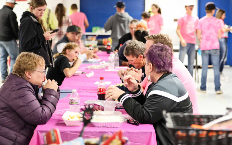 Attendees enjoyed a meal served up by FCCLA members.