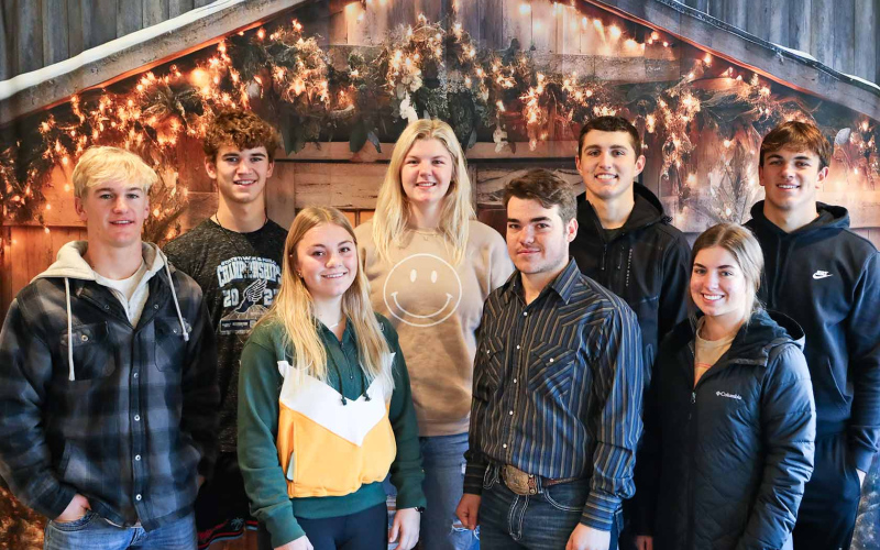 Shown above left to right: Blake Larson, Ryder Michalek, Raylee Fagerhaug, Avery Orth, Carter Gaikowski, Brock Krueger, Alyssa Grohs, Holden Havlik.