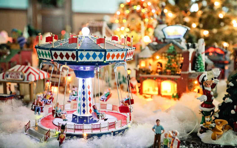 Becky Thompson and Gloria Vavra’s Christmas villages serve as the featured exhibit at this year’s “Christmas at the Courthouse.”