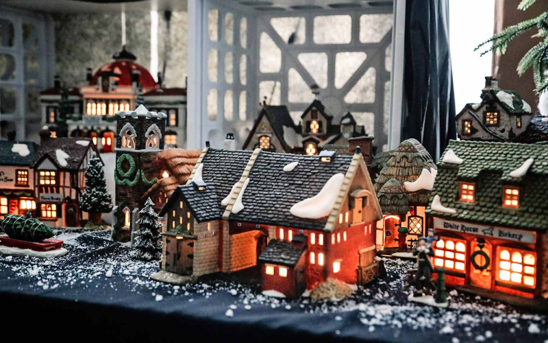 Becky Thompson and Gloria Vavra’s Christmas villages serve as the featured exhibit at this year’s “Christmas at the Courthouse.”