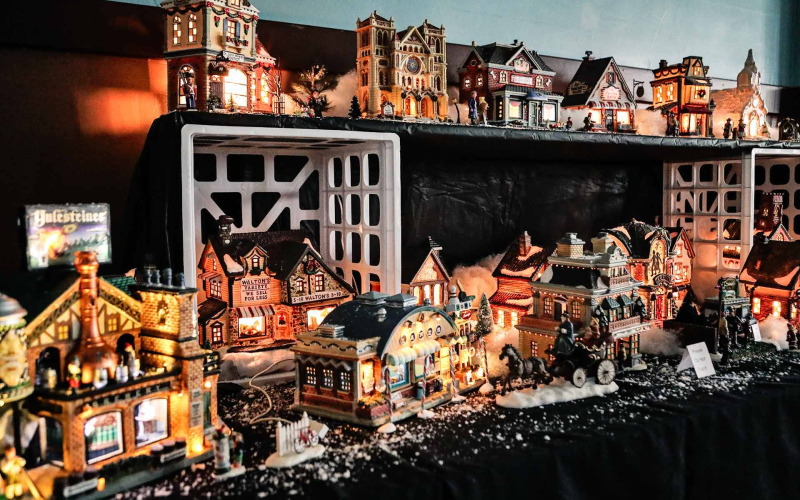 Becky Thompson and Gloria Vavra’s Christmas villages serve as the featured exhibit at this year’s “Christmas at the Courthouse.”