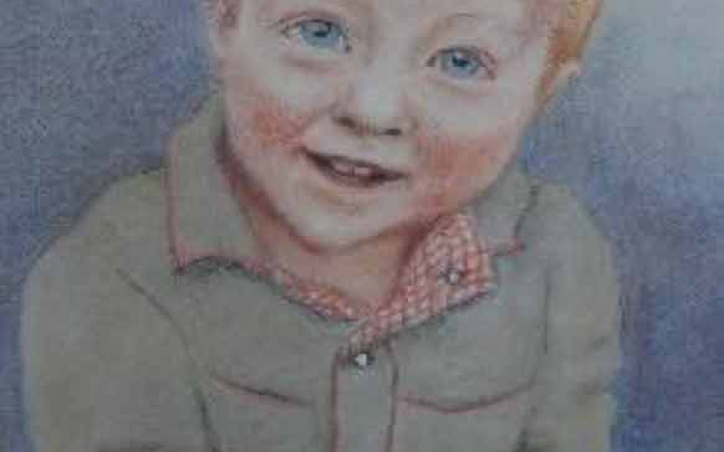 Margaret Schmidt of Lane brought home first place in the “Masters Drawing/Pastels, Age 80+” category with “Ethan (My Last Great-Grandchild).”