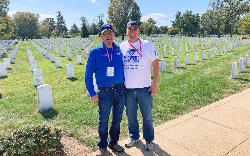 Gary and Gerry Orth at Arlington National Cemetery.
