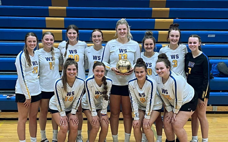 PHOTO COURTESY LADY SPARTANS Back row left to right: Hannah Heezen, Raylee Fagerhaug, Addyson Orth, Caroline Witte, Avery Orth, Mariah Messmer, Carissa Scheel, Ashlyn Weber. Front row: Alyssa Grohs, Logan Mohling, Remie Roduner, Taylor Braun. Not pictured: Bailey Yost and Kendall Kolousek.