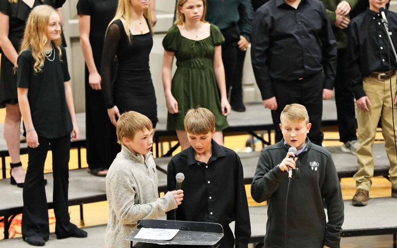 Hayes Christensen, Rylan Fagerhaug and Ryder Roduner performed solos during "Mary Did You Know"