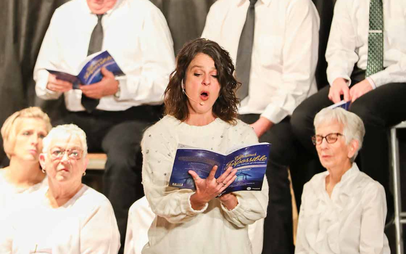 Julie Fastnacht during her solo.