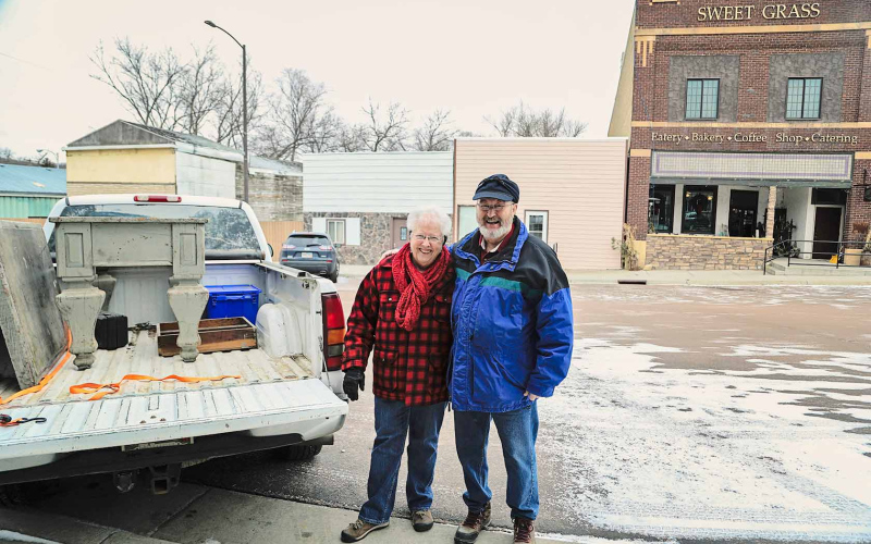 Wessington Springs couple Don and April Grubb were integral in the restoration of the table, connecting True Dakotan Editor/Publisher Kristi Hine to Pheasantland Industries.