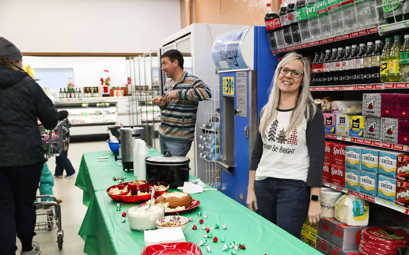 Springs Food Market owner Jen Jensen served up dips with special guest, The Cornerpost, hosting a wine tasting at the grocery store.