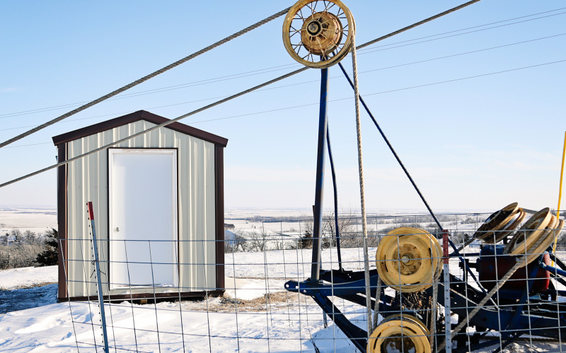 The new warming shed keeps volunteers warm and out of the wind.