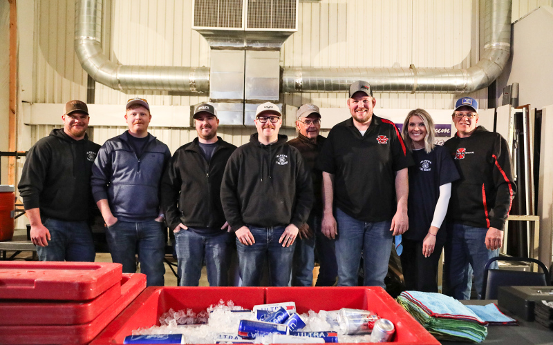 It was all hands on deck with members of the Alpena Volunteer Fire Department hosting hundreds at their fundraiser. Left to right: Dillon Garfve, Blaine Tebay, Landon Ochsner, Ryder Schweitzer, Bruce Orth, Chris Albrecht, Traci Schweitzer, John Jones.