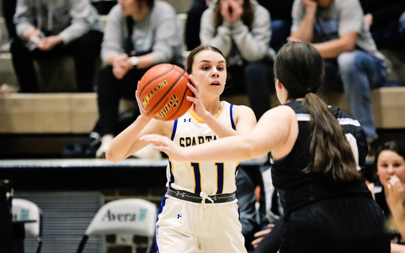 Ashlyn Weber during Region play vs. TDA at the Corn Palace in Mitchell.