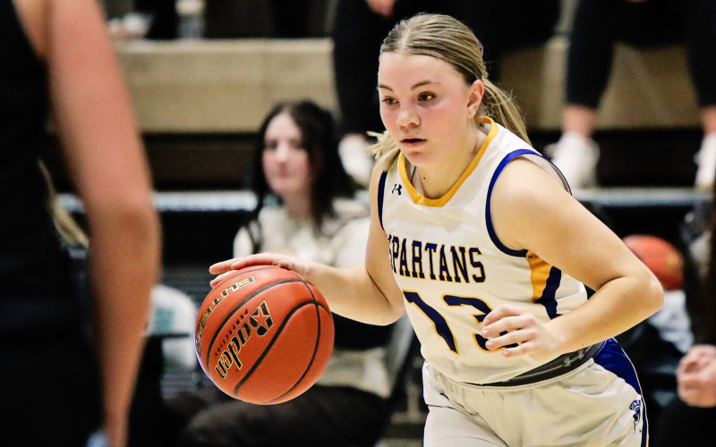 Raylee Fagerhaug during Region play vs. TDA at the Corn Palace in Mitchell.
