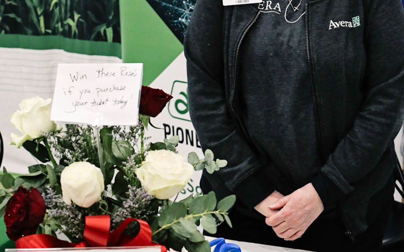 Weskota Foundation coordinator Ellen Powell is pictured at the “Roses Just Because...” booth at the 2024 Farm, Home and Health Show.