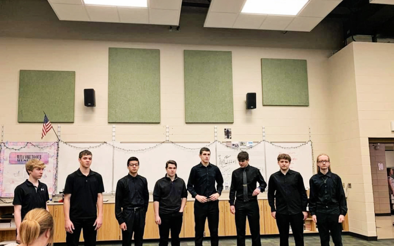 Wessington Springs High School choir participated in the Region V solo/ensemble contest on February 7, taking five large ensembles and 11 soloists. All five vocal ensembles received Superior ratings and nine soloists received Superior ratings. Two received Excellent ratings.