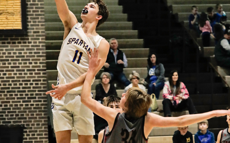 During Region 5B semifinal action vs. Corsica-Stickney Ryder Michalek had 14 points, seven rebounds and one assist.