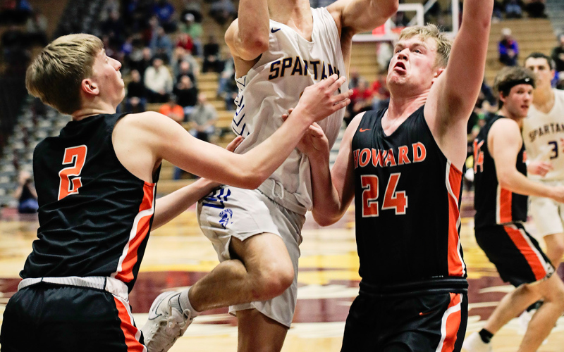 Ryder Michalek shown during the match up against Howard on Thursday. He scored over 14 points per game.