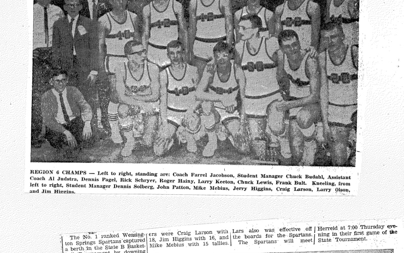This year marks three times to the state tournament for the Spartans with a Mebius on the roster each appearance: Mike in 1967, Darrin  in 1994 and now Karter in 2024.