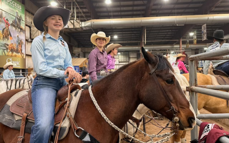 Londyn Mikkelson was among the members of the Wessington Springs Junior High Rodeo Team competing in two regional rodeos last weekend. PHOTO COURTESY JENNA MIKKELSON