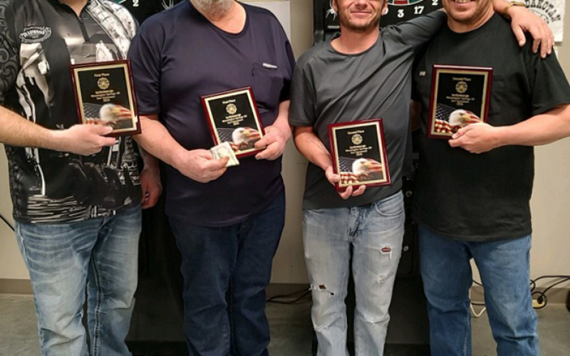  Scott Miller and Doug Myer won first place. Jarryd Lipp and Chad Kopfmann won second place. Miller has won first place in the tournament four out of the five years it has been held by the Sons of American Legion.