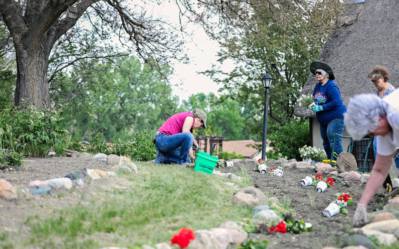 Shakespeare Garden Society members and volunteers from near and far participate in the annual Planting Festival in Wessington Springs every year,