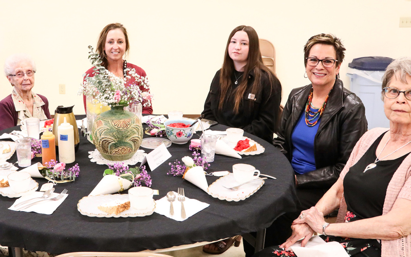It was a family affair at Christina Roduners table with Shirley Enfield, Christina, Bailey Roduner, special guest Pastor Cheri Van Gorp and Judy Cross.