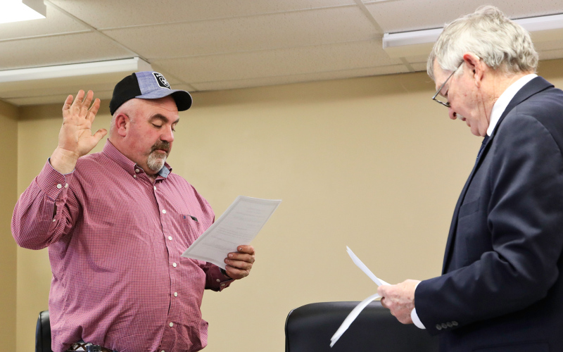 City of Wessington Springs Attorney Gary Blue swore in Ryan Knipfer for a two-year term as Mayor.