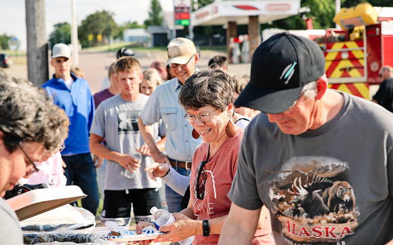 In addition to the beautiful early summer weather, event organizer Phil Wipf said that he kept hearing from attendees that the brisket meal was a big draw. In fact, so many people came to town for the brisket that even with 120 pounds, they ran out.