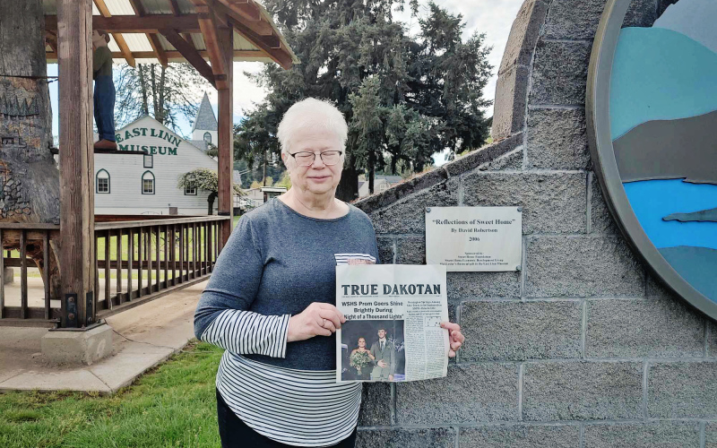 Ellen Miranda packed along her True Dakotan on a trip to Sweet Home, Oregon. She  visited Majestic Waterfall and a visit to Foster Lake, Oregon during her trip earlier this Spring. Sweet Home attracts visitors year-round to its undeveloped, hidden beauty.