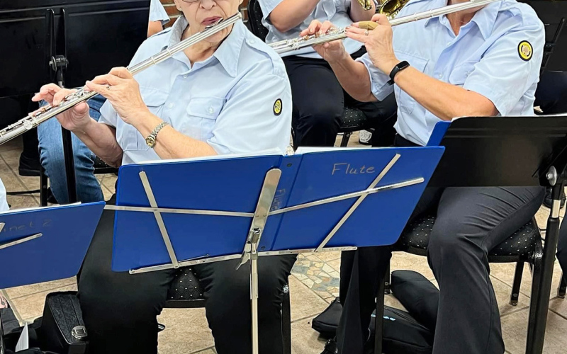 Jan Krohmer (above, right) was invited to play in the 2024 American Legion Band last weekend at the 2024 American Legion State Convention held in Pierre. SUBMITTED