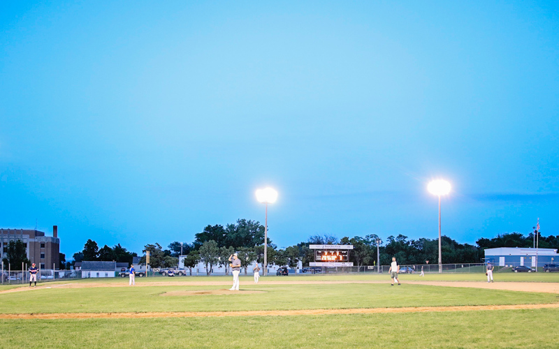 The Springs Owls drew a big crowd to David Jost Memorial Ball Field Sunday night as fans filled the park to witness the Springs Owls (3-2) take on the Kimball/White Lake (5-1) Nationals.