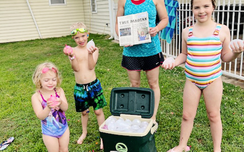 The True Dakotan traveled with the Thompson family for a visit to Seminole, OK. Kevin and Luanne Thompson, along with their daughter, Jolene Konechne and grandchildren, Holly, Charlie and Rory (pictured above) went to visit daughter Jennilee.