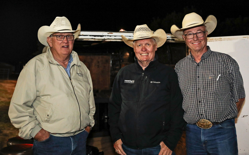 Rodeo band The Company Cowboys: Tennis Fagerhaug, Brian Bergeleen and Dale Schimke.