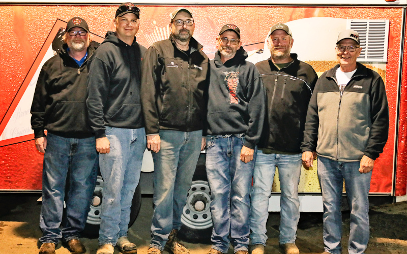 Concessions sold by area churches and refreshments for sale by Wessington Springs Volunteer Fire Department (WSVFD) went quickly — so much so that volunteers had to go to Springs Food Market and the Humm-Dinger to re-stock before night’s end. Shown left to right are WSVFD firemen Chris Schimke, Jim Vavra, Ken Cudmore, Jerry Van Den Oever, Brian Kolousek, Mike Mebius.