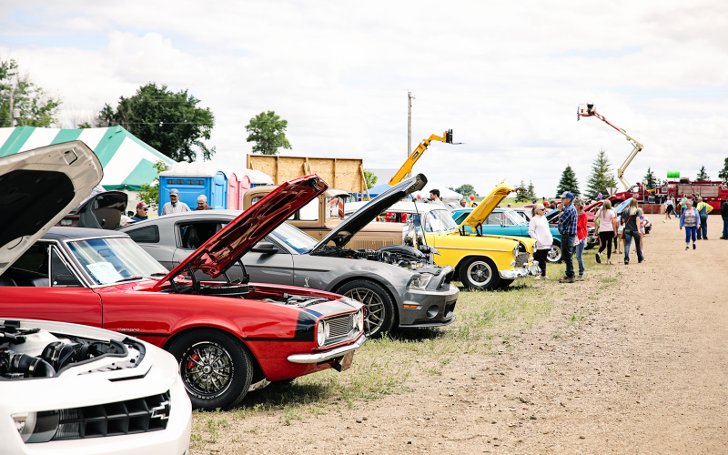 Leap to Lane featured a car and antique tractor show.