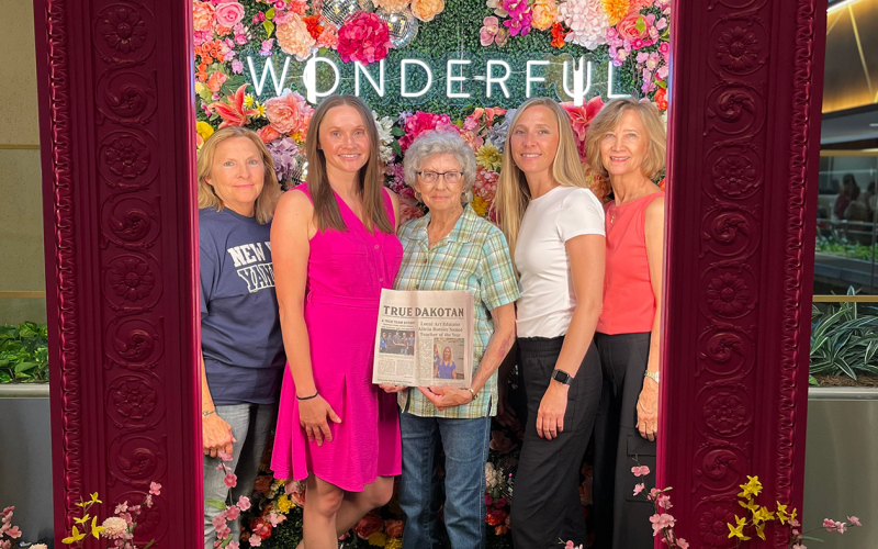 Pictured left to right are: Susan Olson, Colleen Butler, Norma Powell, Austie Olson, and Paula (Linn) Migliorie