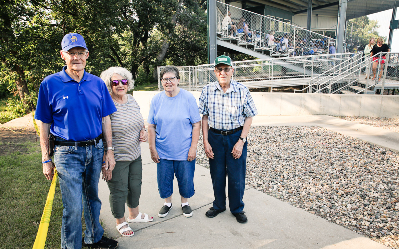 Charlie and Darleen Bergeleen along with Margaret and Lloyd Kraft were among the many local fans at the games.