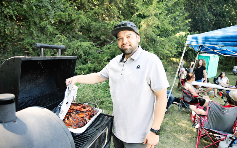 Richard McClure of Plankinton competed for the first time in Rockin’ Ribfest this year.