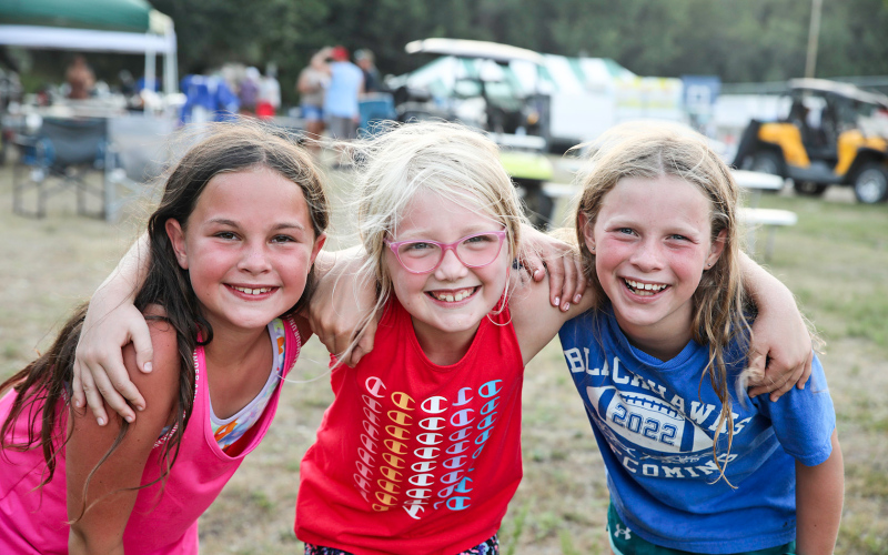 Hadley Weber, Hayden Bultsma and Alice Heumiller were fixtures at the park as their parents were among the Ribfest contestants.