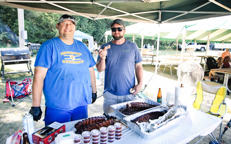 Brady Duxbury and Adam Haake sample the result of their hard work.