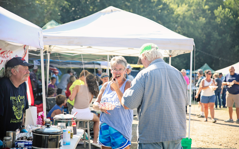 Sandy and Dale Wolfcale were among the many attendees to sample ribs and enjoy the festival atmosphere.
