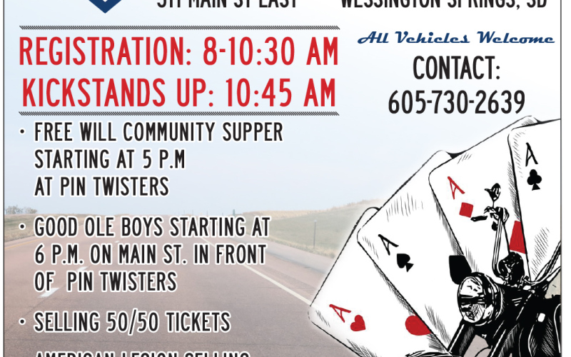 Sons of American Legion to Host Poker Run, Community Supper This Saturday on Main Street