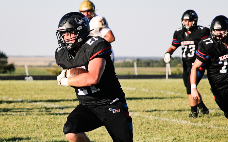 Grant Edwards had a 50 yard punt return for a touchdown and an interception return for a touchdown. KRISTI HINE / TRUE DAKOTAN