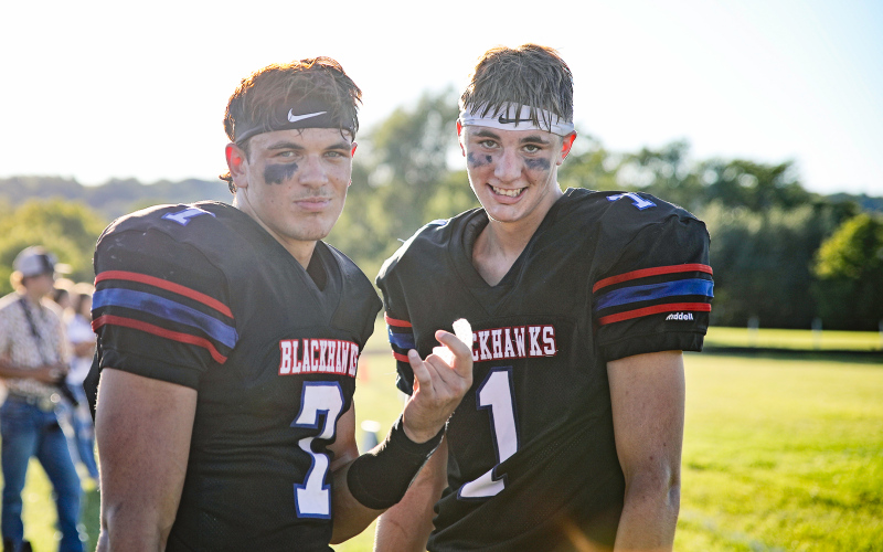 Blackhawks Holden Havlik and Colby Flowers. KRISTI HINE / TRUE DAKOTAN
