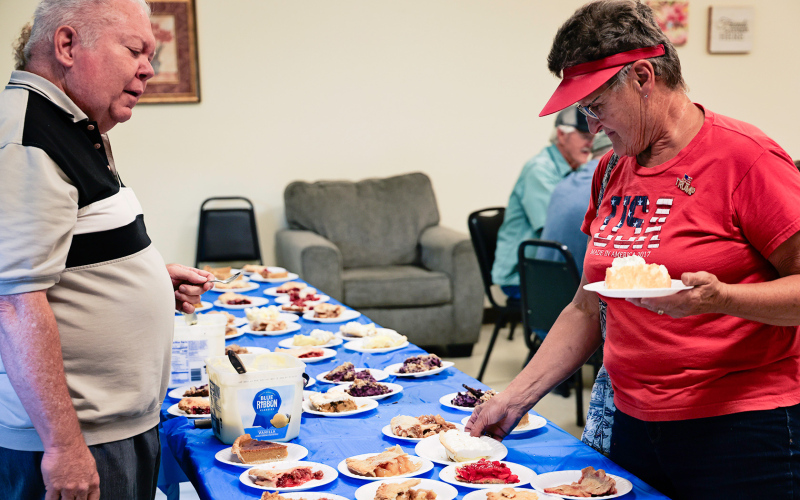 Pie and ice cream at the WS Senior Citizens Center is a post-parade staple.