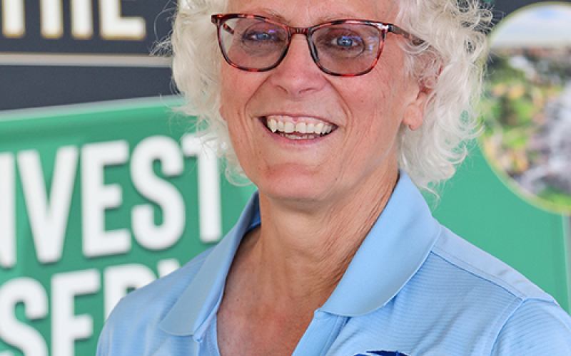 Angela Ehlers, executive director of the South Dakota Association of Conservation Districts, on Aug. 22, 2024, at Dakotafest in Mitchell, S.D.