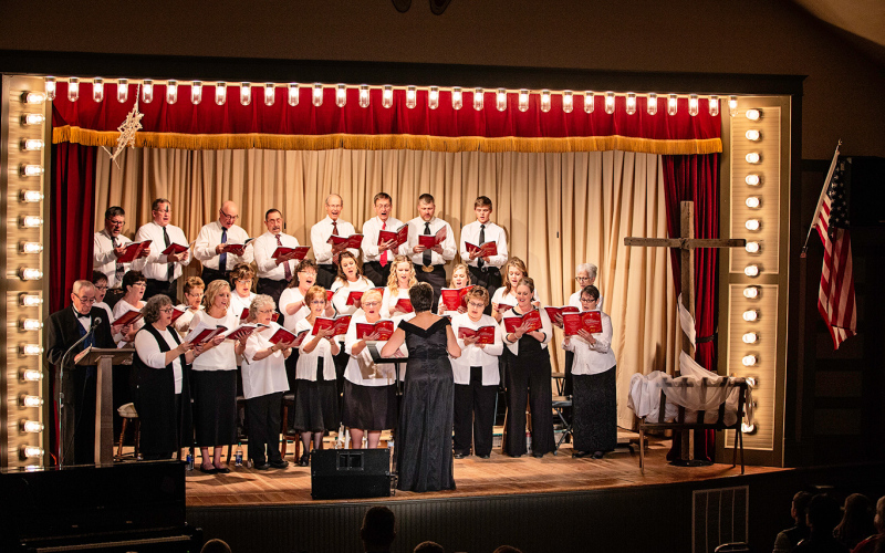 TRUE DAKOTAN FILE PHOTO A beloved annual tradition, the Wessington Springs Community Choir Christmas Performance is slated for December 14 and 15. Rehearsal is underway and community voices are welcome and encouraged to attend the next practice, this Sunday at 4 p.m.