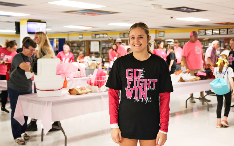 WSHS student Mariah Messmer took on Volley for a Cure as her senior project, raising over $5,000 for the Weskota Foundation’s local cancer fund.