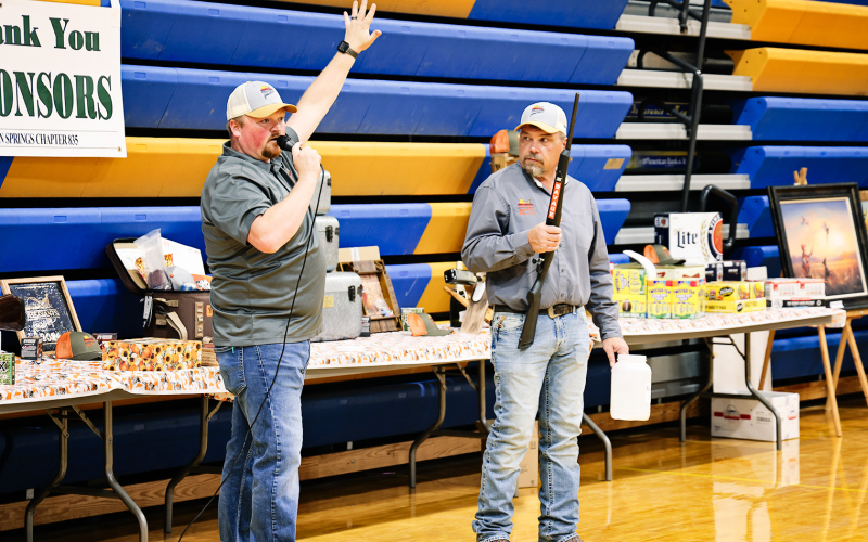 Wessington Springs Pheasants Forever Chapter President Paul Sheldon and chapter member Tanner Grohs.