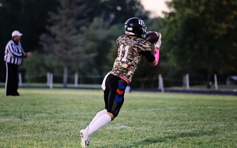 Ryder Michalek caught two passes for 72 yards and a touchdown while breaking up three passes and making an interception on defense.